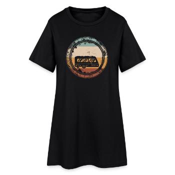 Camping Camping Camping Caravane - Robe T-shirt Femme - noir - Devant