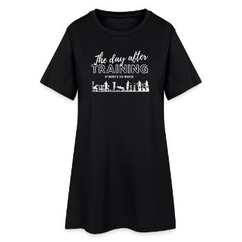 Muscle soreness Sport Fitness Training Athletes Gym - Women’s T-Shirt Dress - black - Front