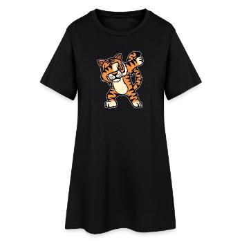 Animal Sauvage Sauvage Cool Tiger - Robe T-shirt Femme - noir - Devant