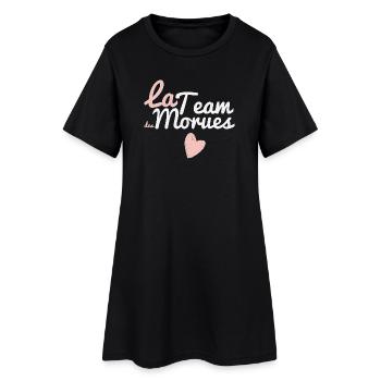 Das Team von Monues Rose - Frauen T-Shirt-Kleid - Schwarz - Vorne