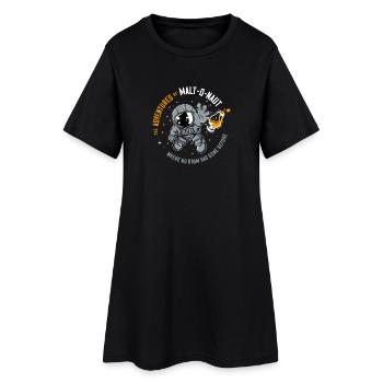 Malt-O-Naut 1 - Frauen T-Shirt-Kleid - Schwarz - Vorne