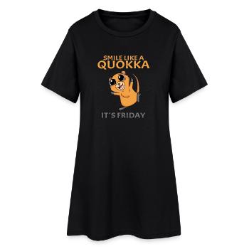 Quokka - Robe T-shirt Femme - noir - Devant