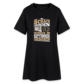 Schachspieler Geburtstag September Geschenk - Frauen T-Shirt-Kleid - Schwarz - Vorne
