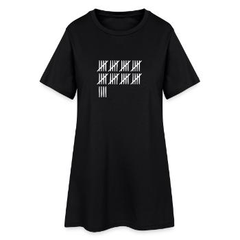 44 birthday tally sheet 44 years old - Women’s T-Shirt Dress - black - Front