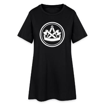Traditional Round Carpenter Guild Coat of Arms - Women’s T-Shirt Dress - black - Front