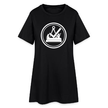 Traditional round carpenter's guild coat of arms - Women’s T-Shirt Dress - black - Front