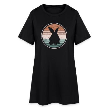 lapin - Robe T-shirt Femme - noir - Devant