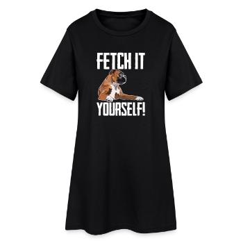 Boxer Dog Récupérez-le vous-même - Robe T-shirt Femme - noir - Devant