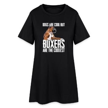 Les chiens boxers sont cool, mais les boxers sont les plus cool - Robe T-shirt Femme - noir - Devant