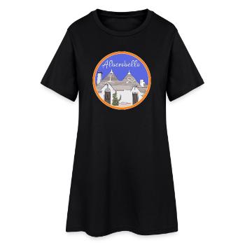 Maisons Trulli Alberobello Bari Trullo Italie - Robe T-shirt Femme - noir - Devant
