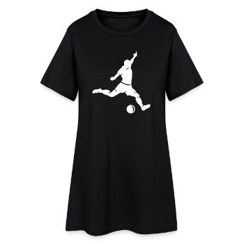 Footballeur Goal Shot Sport Symbole Club - Robe T-shirt Femme - noir - Devant