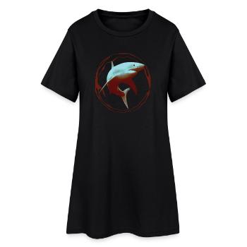 Grand Requin Blanc - Robe T-shirt Femme - noir - Devant