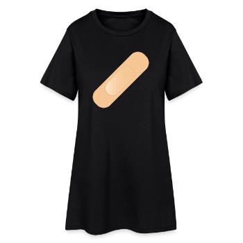 Un dispositif simple de fixation comme élément de conception - Robe T-shirt Femme - noir - Devant