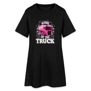 camionneuse - Robe T-shirt Femme - noir - Devant