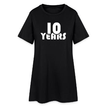 10 Years Birthday Anniversary Club Companies Associations - Women’s T-Shirt Dress - black - Front