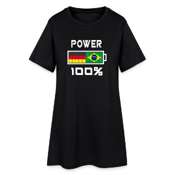 Allemagne et Brésil Power 100% - Robe T-shirt Femme - noir - Devant
