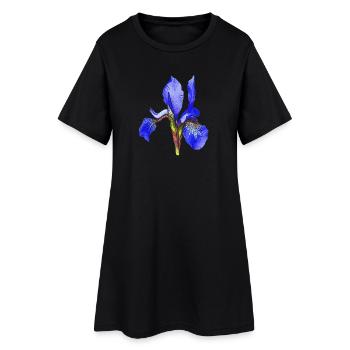 geburtstagsgeschenk mutter, schwertlilie - Frauen T-Shirt-Kleid - Schwarz - Vorne