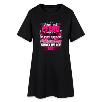 Busfahrerin - Frauen T-Shirt-Kleid - Schwarz - Vorne