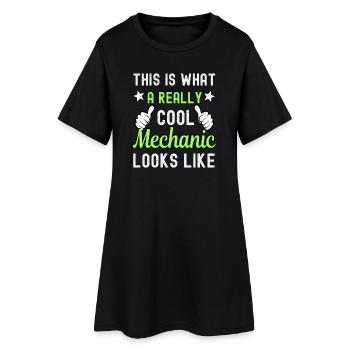 Mechanic Mechanic - Women’s T-Shirt Dress - black - Front