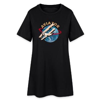 Pilote d'avion - Robe T-shirt Femme - noir - Devant