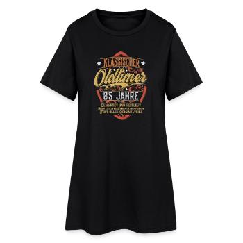 85. Geburtstag Klassischer Oldtimer - Frauen T-Shirt-Kleid - Schwarz - Vorne