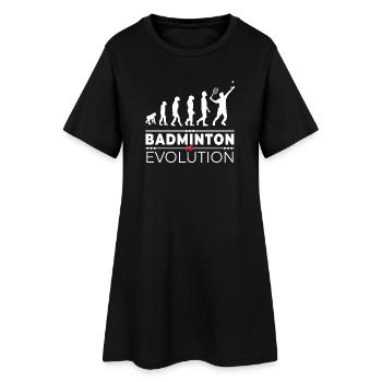 Badminton is evolution - Message Humor Parodie - Frauen T-Shirt-Kleid - Schwarz - Vorne