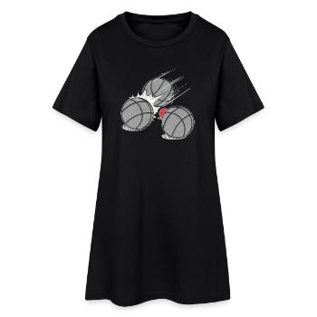 Boules de boules avec des cochons Schiesserkugeln Boule - Robe T-shirt Femme - noir - Devant