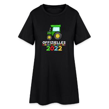 Kindergarten 2022 Traktor Geschenk - Frauen T-Shirt-Kleid - Schwarz - Vorne