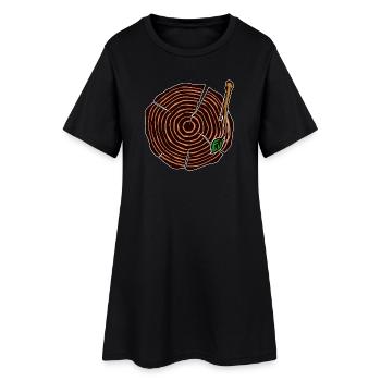 Mutter Natur Naturliebhaber - Frauen T-Shirt-Kleid - Schwarz - Vorne
