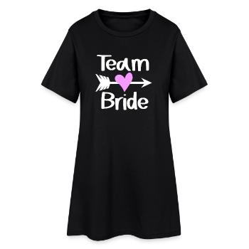 Team Braut - Frauen T-Shirt-Kleid - Schwarz - Vorne