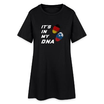 In meiner DNA Deutschland und Slowenien - Frauen T-Shirt-Kleid - Schwarz - Vorne
