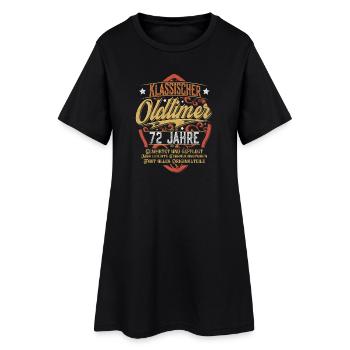 72. Geburtstag Oldtimer - Frauen T-Shirt-Kleid - Schwarz - Vorne