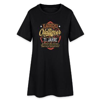 71. Geburtstag Oldtimer - Frauen T-Shirt-Kleid - Schwarz - Vorne