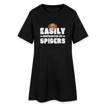 Araignée d’oiseau - Robe T-shirt Femme - noir - Devant