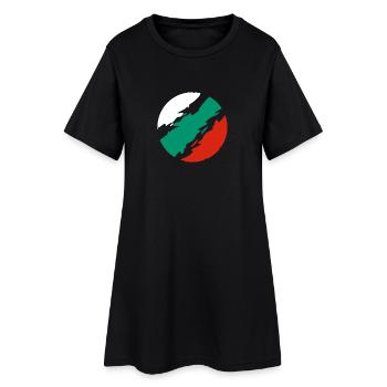 Drapeau de la Bulgarie - Robe T-shirt Femme - noir - Devant