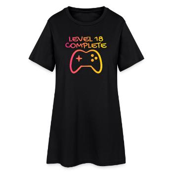 18 ans - Niveau 18 Complete - Gamer 18 ans - Robe T-shirt Femme - noir - Devant