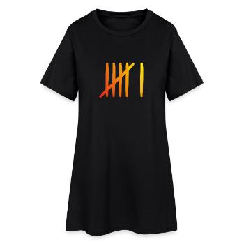 6 birthday tally sheet - 6 years old - Women’s T-Shirt Dress - black - Front