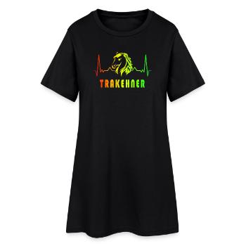 Conception de la fréquence cardiaque des chevaux - Robe T-shirt Femme - noir - Devant