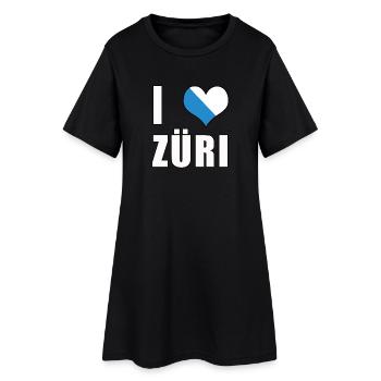 i love Zurich Züri Amour coeur Suisse cadeau - Robe T-shirt Femme - noir - Devant