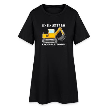 Kindergarten Bagger - Frauen T-Shirt-Kleid - Schwarz - Vorne