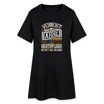 Rechtspfleger - Frauen T-Shirt-Kleid - Schwarz - Vorne