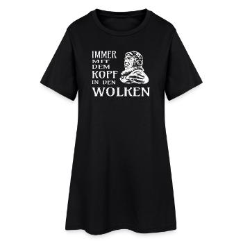 Pilot - Frauen T-Shirt-Kleid - Schwarz - Vorne