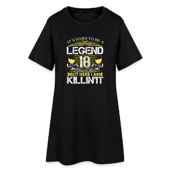 18e anniversaire Légende - Robe T-shirt Femme - noir - Devant