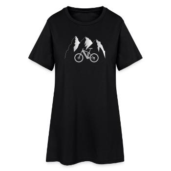 e VTT, Sentier alpin - Robe T-shirt Femme - noir - Devant