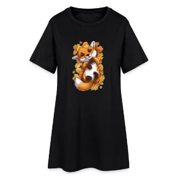 Cute baby fox - Robe T-shirt Femme - noir - Devant