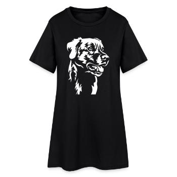 Tête labrador « Black Edition » - Robe T-shirt Femme - noir - Devant