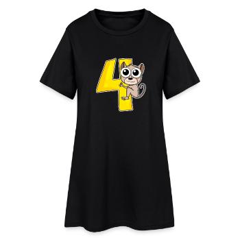 4 ans - Tarsier Koboldmaki - 4e anniversaire - Robe T-shirt Femme - noir - Devant