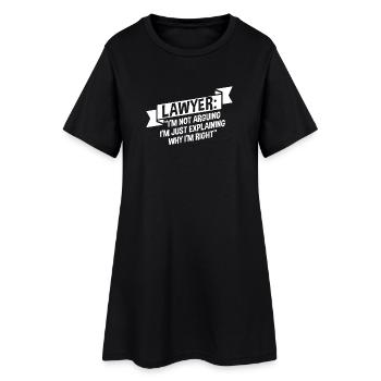 Anwalt Jurist - Frauen T-Shirt-Kleid - Schwarz - Vorne