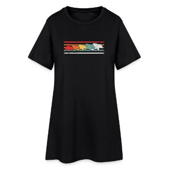 Wombat - Frauen T-Shirt-Kleid - Schwarz - Vorne