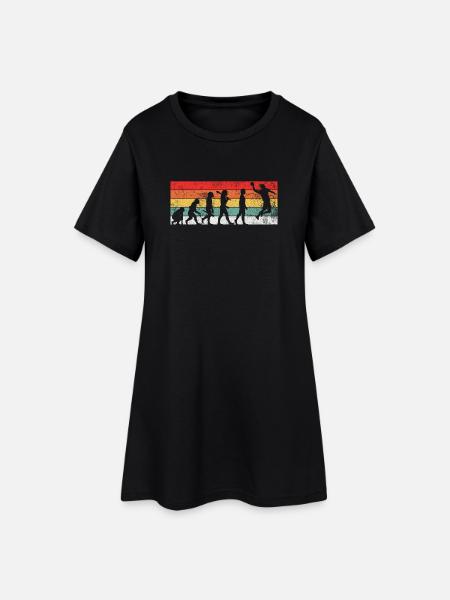Handballer Handball Evolution - Frauen T-Shirt-Kleid - Schwarz